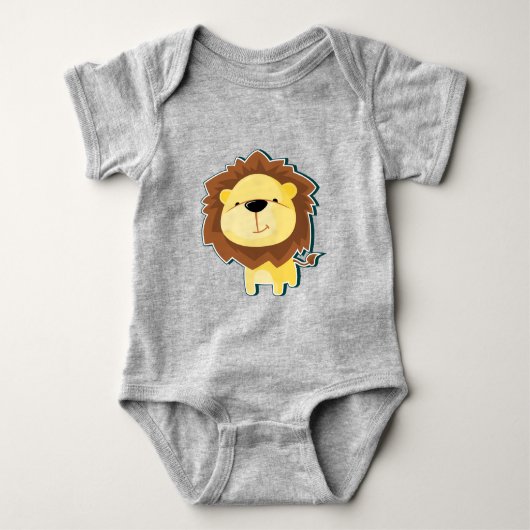 Cute Lion Illustration Romper (Voorkant)
