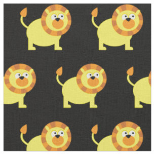 Cute Lion Kind Baby Nursery Black Big Cat Stof