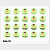 Cute Lion Kindergarten Afstuderen Gift Ronde Sticker (Vel)