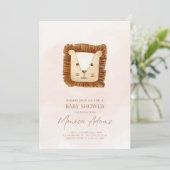 Cute Lion King Baby shower Thème Invitation (Debout devant)