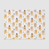 Cute Lion Pattern | wit Tissuepapier (Voorkant)