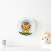 Cute Lion Personalized Gender Neutral Ronde Klok (Huis)