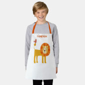 Cute Lion Personalized Name Schort (Gedragen)