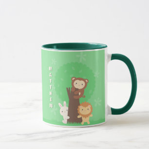 Cute Lion Rabbit & Monkey Woodland Forest Animals Mok