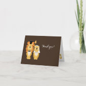 Cute Lion Wedding Couple Hartelijk dank Bedankkaart (Voorkant)