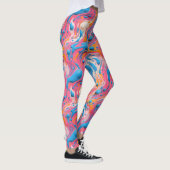 Cute liquid pour tiled pattern leggings (Rechts)
