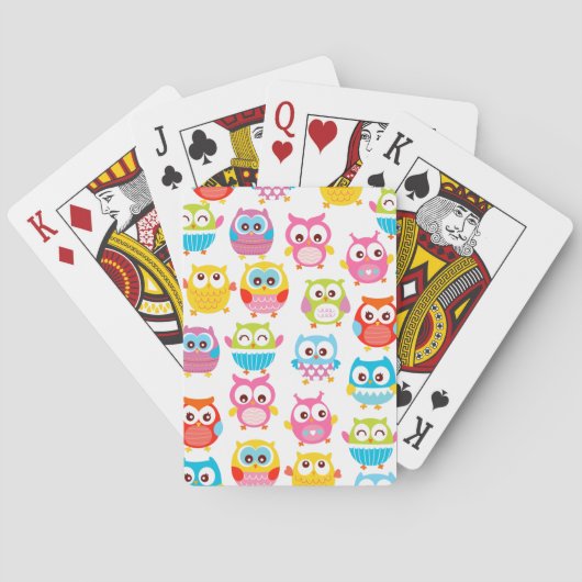 Cute Litte Owls Speelkaarten (Achterkant)