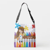 Cute Little Artist Crossbody Tas (Achterkant)