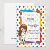 Cute Little Artist Kaart (Voorkant / Achterkant)