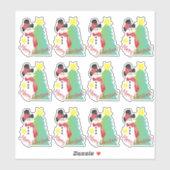 Cute Little Artsy Snowman Sticker (Vel)