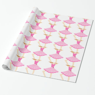 Cute Little Ballerina Girl in Pink Tutu Cadeaupapier