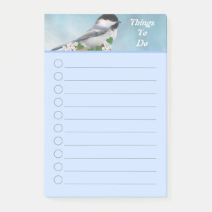 Cute Little Bird & Little Flowers Dingen om te doe Post-it® Notes