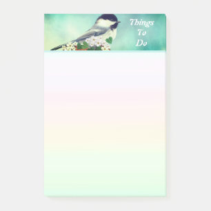 Cute Little Bird & White Flowers Dingen om te doen Post-it® Notes