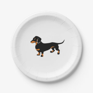 Cute Little Black en Tan Dachshund - Doxie Dog Papieren Bordje