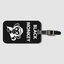 Cute Little Black Monkey Bagagelabel