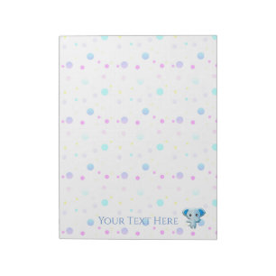 Cute Little Blue Boy Elephant Notitieblok