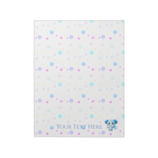 Cute Little Blue Boy Elephant Notitieblok (Gedraaid)