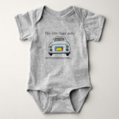 Cute Little Blue Figaro Car Name Romper (Voorkant)