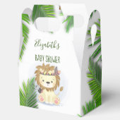 Cute Little Boho Lion Baby Shower Editable Bedankdoosjes (Geopend)