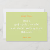 Cute Little Boo Baby Ghost 1ère carte d'Halloween (Dos)