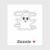 Cute Little Boo Creative Style Sticker (Vel)