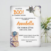 Cute Little Boo Halloween Baby shower Invitation (Debout devant)