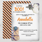 Cute Little Boo Halloween Baby shower Invitation (Devant / Derrière)