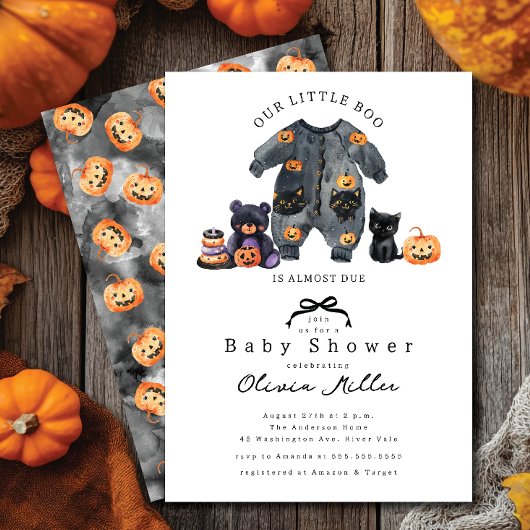 Cute Little Boo Invitation Baby shower