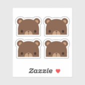 Cute Little Brown Beer Sticker (Vel)