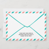 Cute Little Bunny Postman | Baby shower per post Kaart (Achterkant)