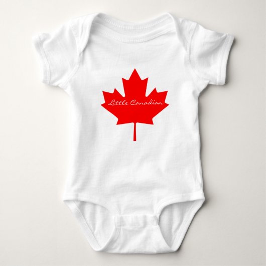 Cute Little Canadian red maple leaf Canada Toddle Romper (Voorkant)