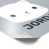 Cute Little Cat avec nom personnalisé Photo Imprim (Coin)