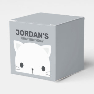 Cute Little Cat Birthday Bedankdoosjes