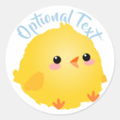 Cute Little Chick Ronde Sticker (Voorkant)