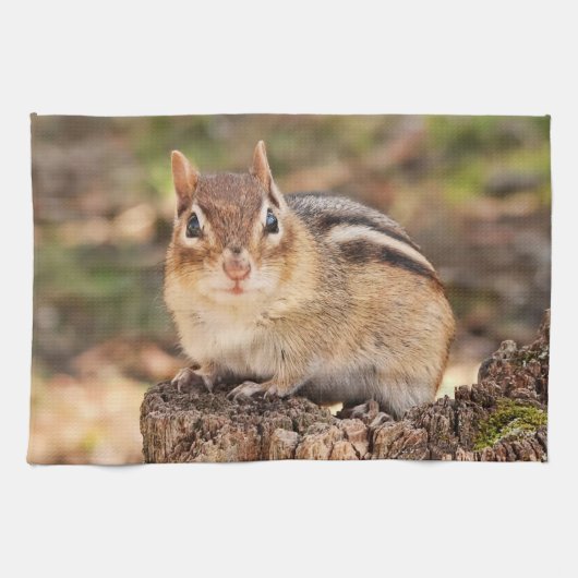 Cute Little Chipmunk Theedoek (Horizontaal)