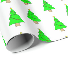 Cute Little Christmas Trees Cadeaupapier
