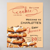 Cute Little Cookie Baby Shower Welcome Poster (Voorkant)