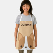 Cute Little Corgi Dog met persoonlijke naam Schort (Insitu)