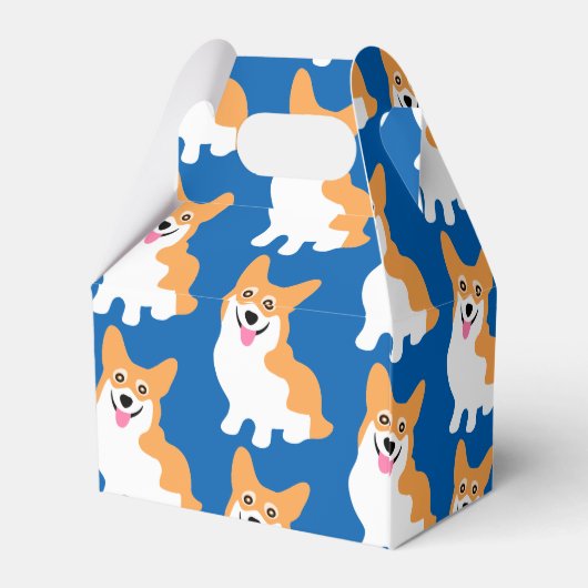 Cute Little Corgi Pattern Bedankdoosjes (Achterkant)