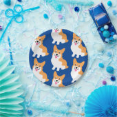 Cute Little Corgi Pattern Papieren Bordje (Feest)