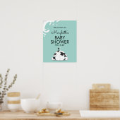 Cute Little Cow Baby shower Affiche de bienvenue (Cuisine)