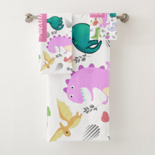 Cute Little Dino Toddler Bad Handdoek