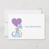 Cute Little Dinosaur Carte de remerciements (Dos)