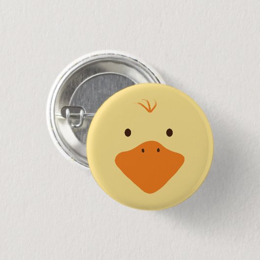 Cute Little Ducky Face Ronde Button 3,2 Cm (Voorkant /achterkant)