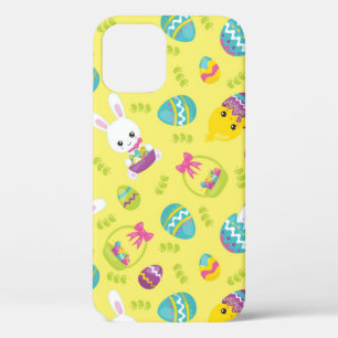 Cute Little Easter Bunny Egg Pattern Gift iPhone 12 Hoesje