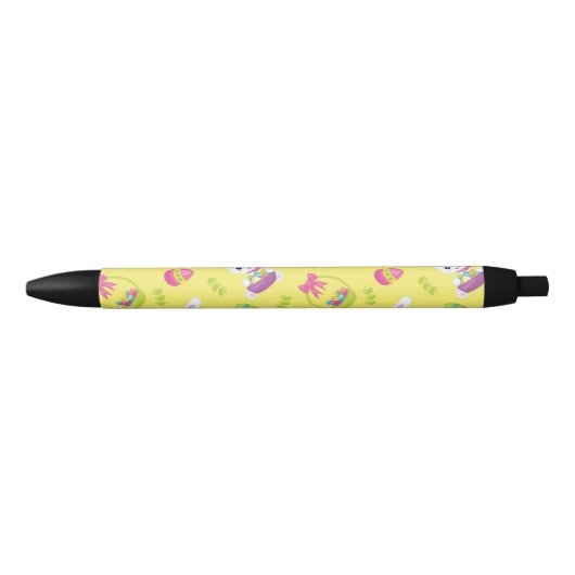 Cute Little Easter Bunny Egg Pattern Gift Zwarte Inkt Pen (Voorkant)