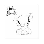Cute Little Elephant Baby shower Rubberstempel (Afrduk)