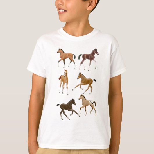 Cute Little Foals T-shirt (Voorkant)