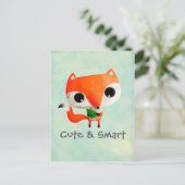 Cute Little Fox Briefkaart (Staand voorkant)