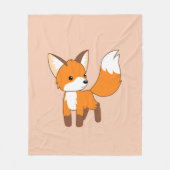 Cute Little Fox Fleece Deken (Voorkant)
